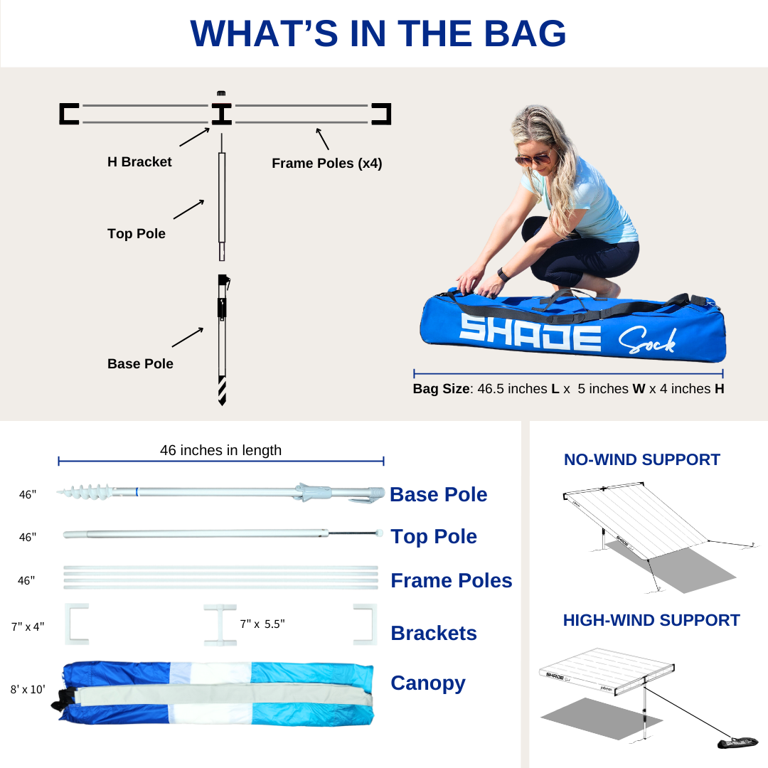 ShadeSock dimensions and pack information image