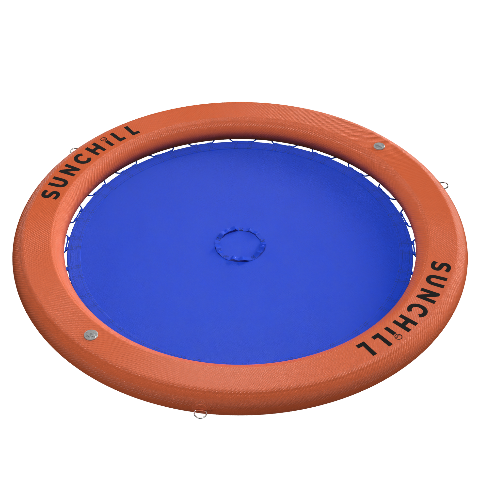 AquaHaven Inflatable Water Hammock - Orange and Blue