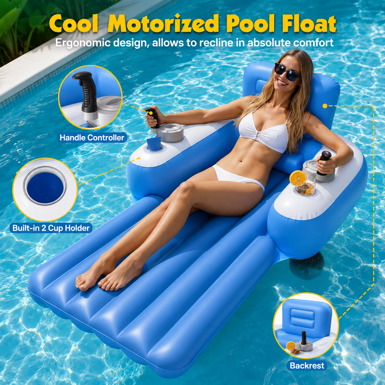 AquaCruze Motorized Pool Float water image